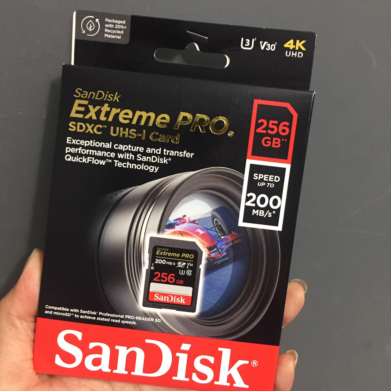 [ 32GB/ 64GB/ 128GB/ 256GB] Thẻ nhớ SD tốc độ 200MB/s Sandisk Extreme PRO (U3 - V30) SDSDXXY