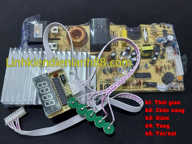 Bo mạch Bếp từ đa năng phím cảm ứng 2100W ( chất lượng mạch tốt)