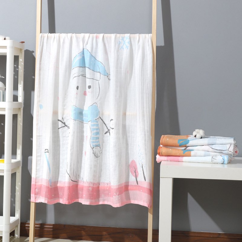 Chăn đắp - khăn tắm Sợi Tre Aden 4 Lớp Bo Viền Vải hàng chính hãng