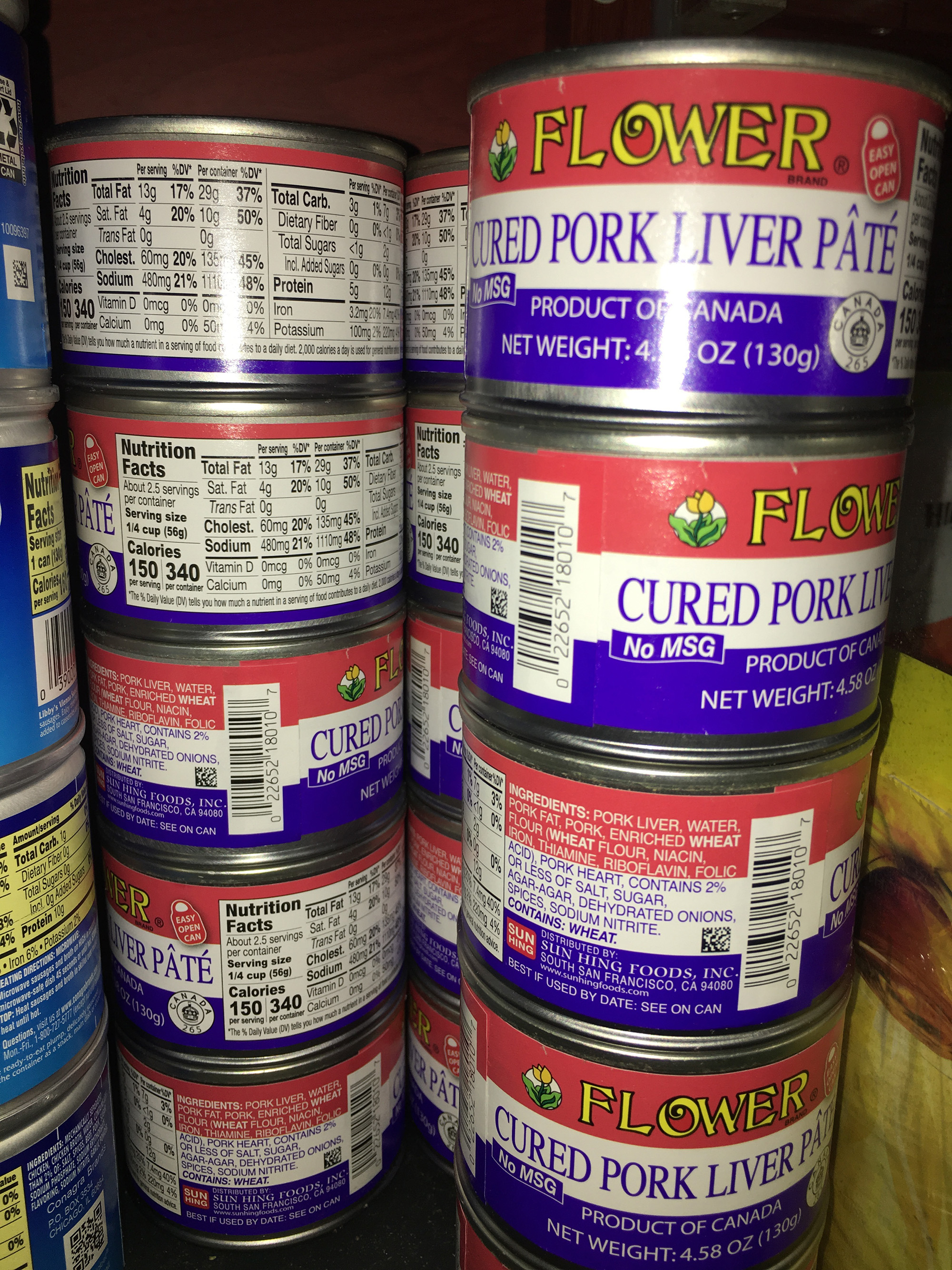 Pate Flower Pork Liver Pâtê (4.58oz-130g). Xuất xứ: Canada