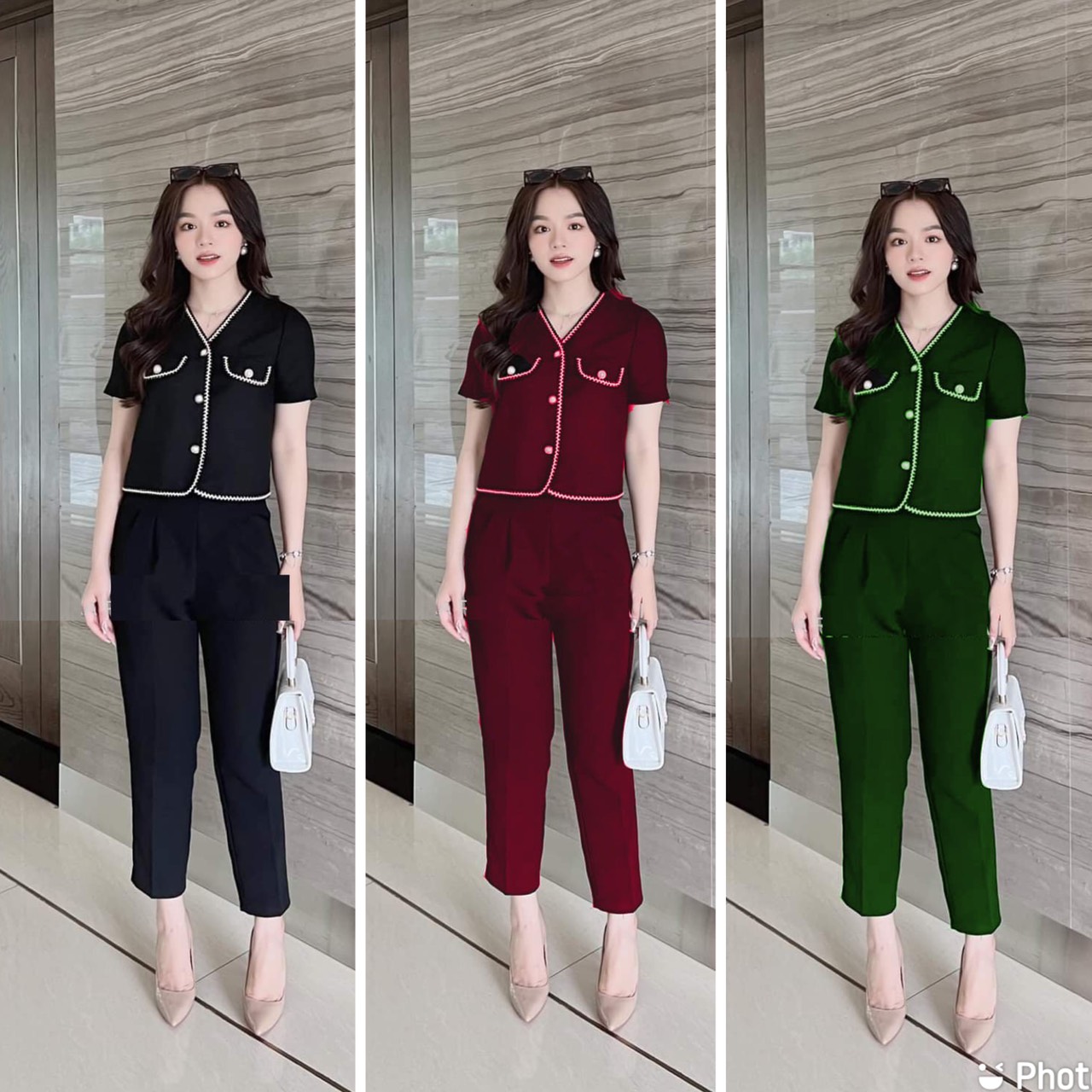 Set bộ lửng 9 tất mặc nhà mùa hè