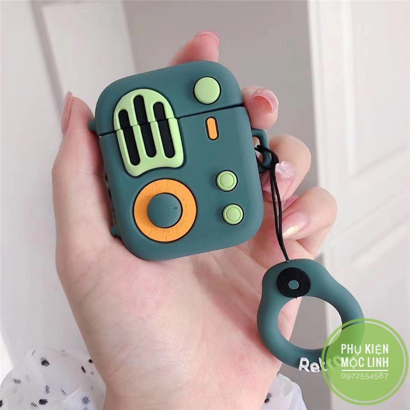 [Tặng kèm móc đeo] Case vỏ bao airpod 1 2 đựng tai nghe không dây Airpods  i11 i12 i18 i100 ... Đài Radio