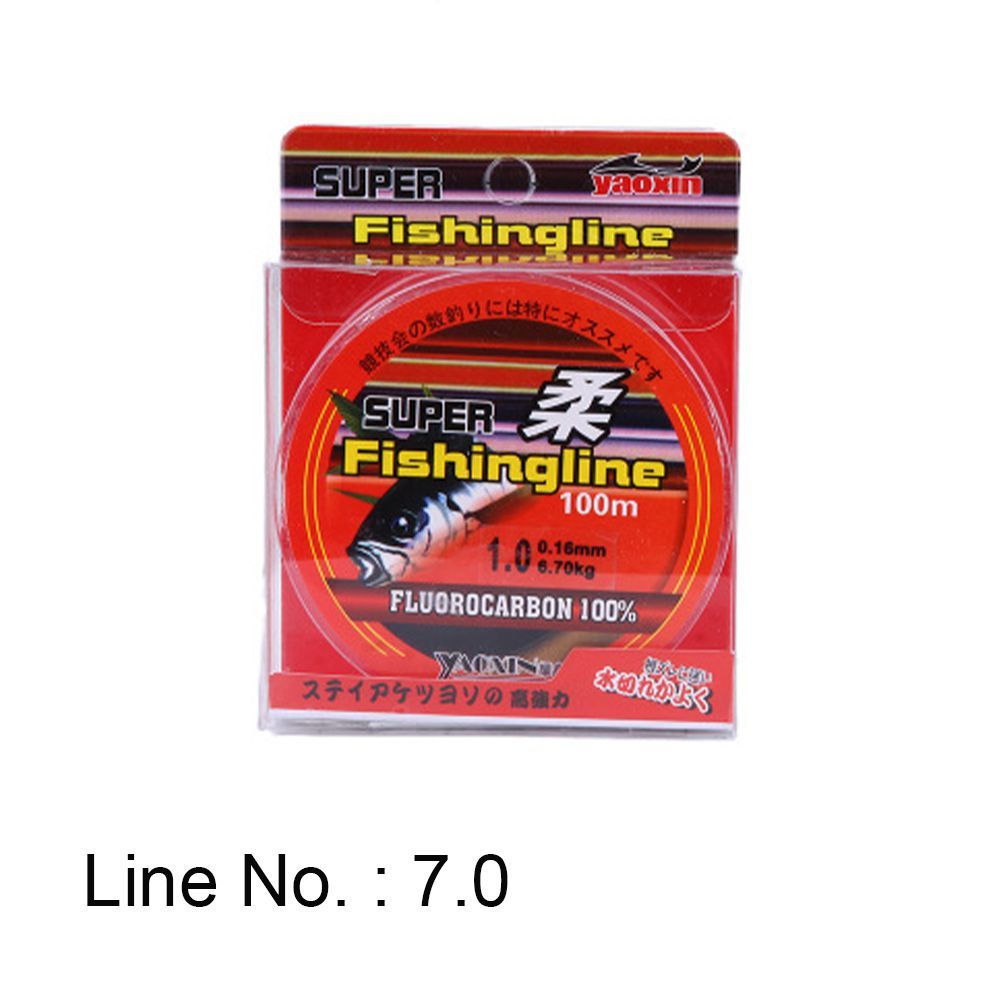 WUXU 100m 100% Fluorocarbon High Quality Durable Strong Rope Cord Angling Fishing Line Tackle Wire Monofilament Nylon PA