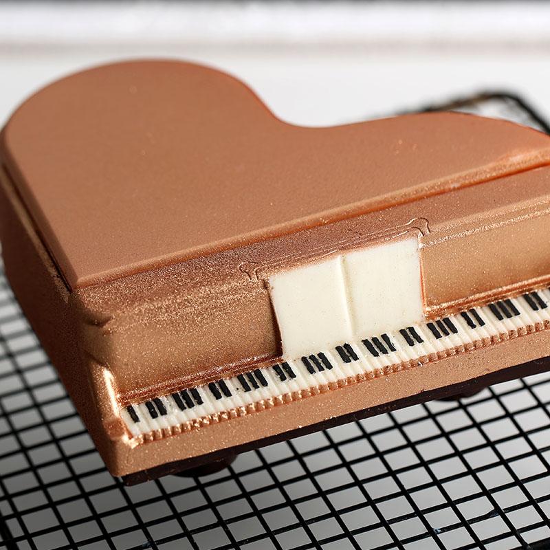 Sô Cô La Âm Nhạc Đàn Piano Bộ Tạo Khuôn Hình 3D Sáng Tạo Lập Thể Đàn Piano Khuôn Tự Làm Bánh Trang Trí Khuôn Nướng Đàn Piano Bộ Tạo Khuôn Hình