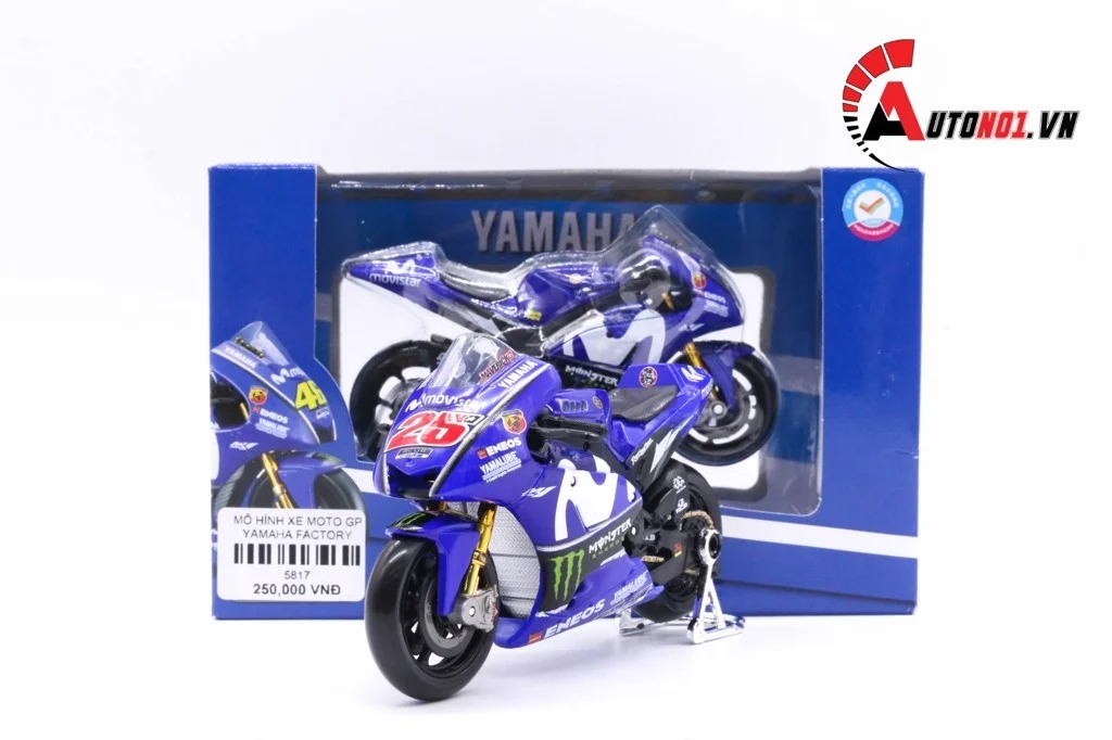 Mô hình xe mô tô GP Yamaha factory racing 2018 1:18 Maisto 5817