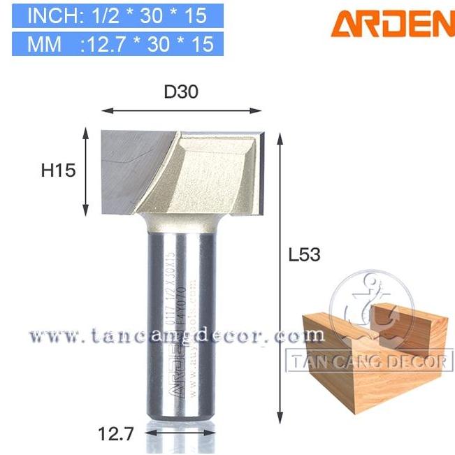 Mũi Router Lấy Nền Arden Cốt 12.7 mm (nhiều kích thước)