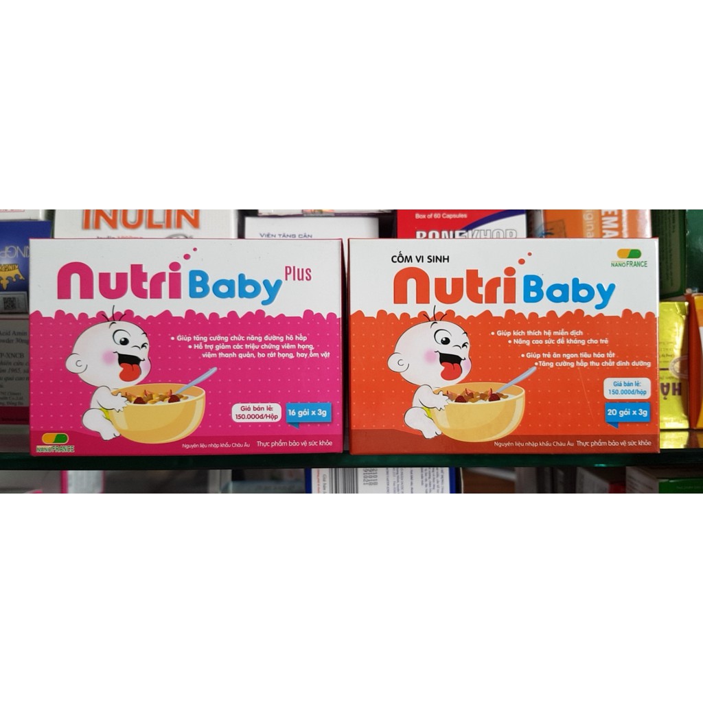 Cốm vi sinh nutribaby plus hồng và cam / nutri baby