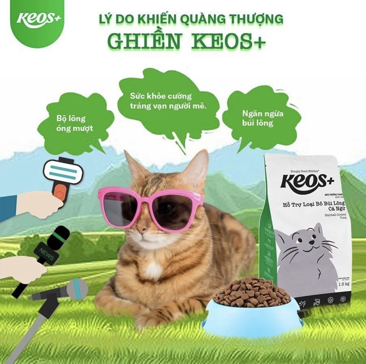 Thức Ăn Hạt KEOS/KEOS+ Cho Mèo Mọi Lứa Tuổi
