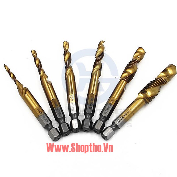 Bộ 6 Mũi Taro Ren (Hss 6542 Phủ Titan)