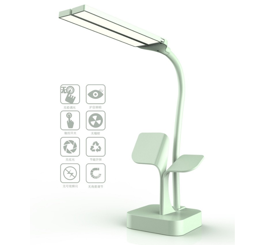 Đen Led để bàn, đèn bàn chống cận 2 nhánh cao cấp 2020