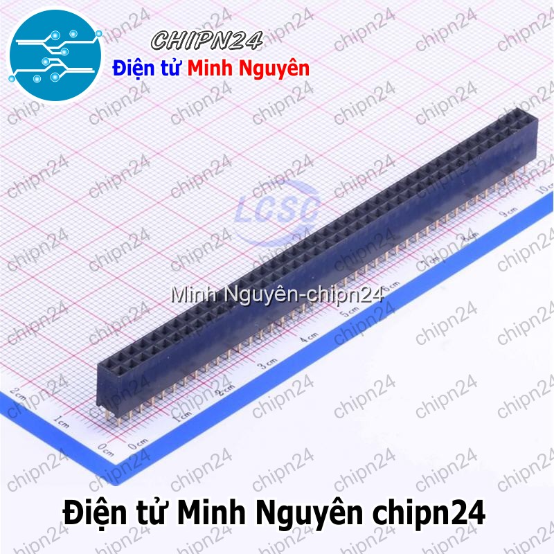 [2 cây] (H66) Hàng rào Cái Đôi Vuông 2.54MM 2x40p (Jump, Header) - HH000522