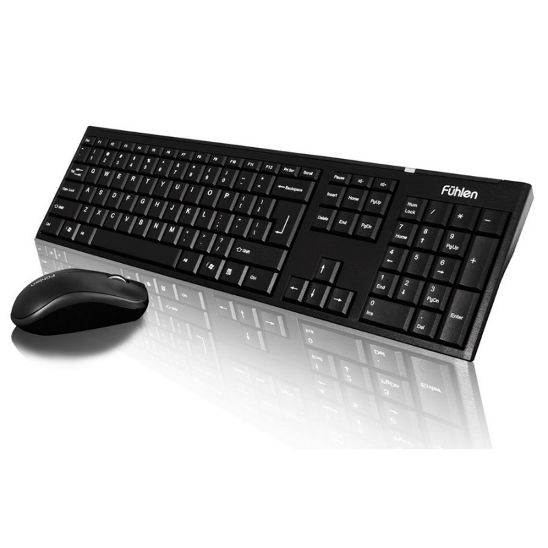 Bộ Bàn Phím Chuột Không Dây Fuhlen A120 (Đen)