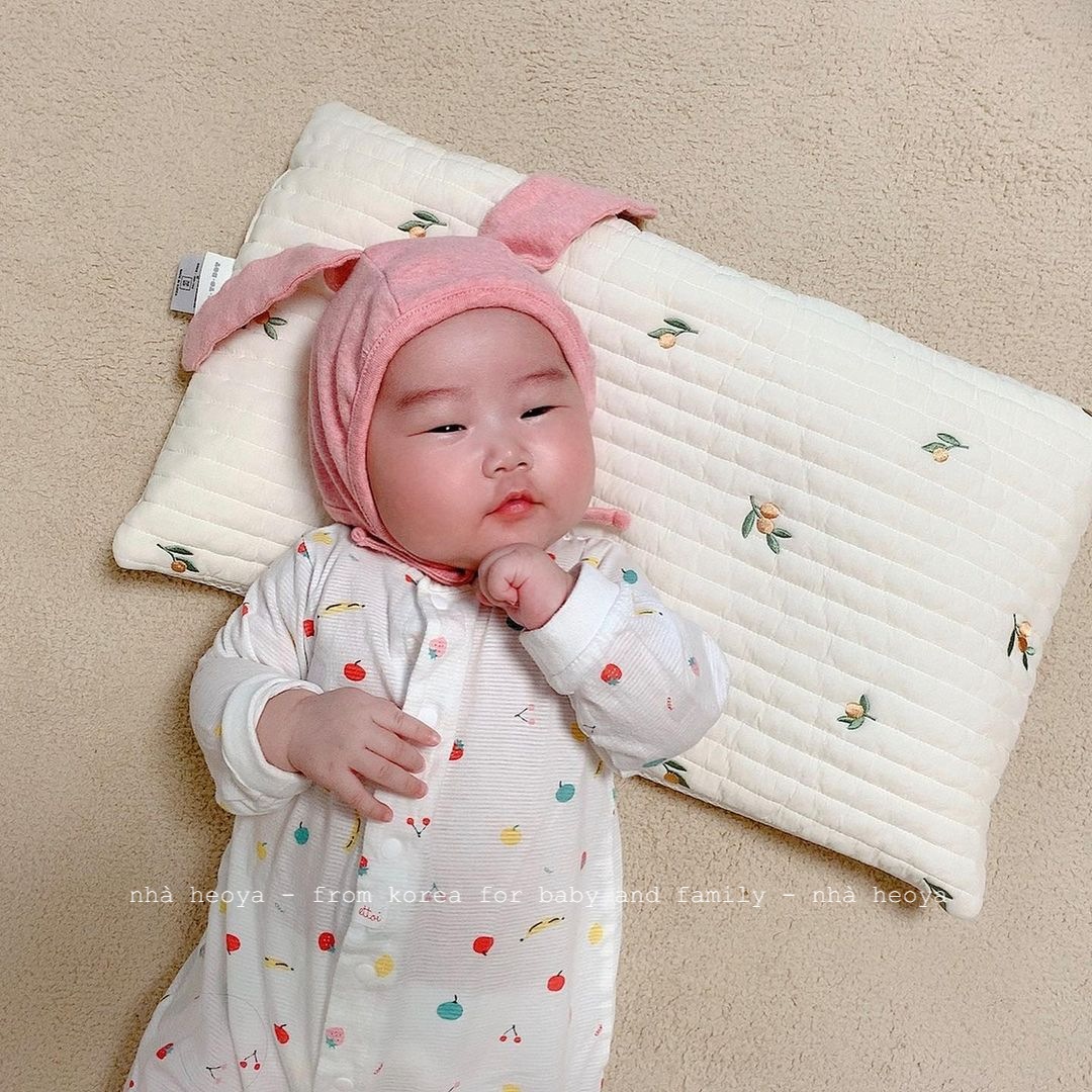 GỐI MỎNG CHỮ NHẬT DOTTODOT CHO BÉ SƠ SINH HÀN QUỐC
