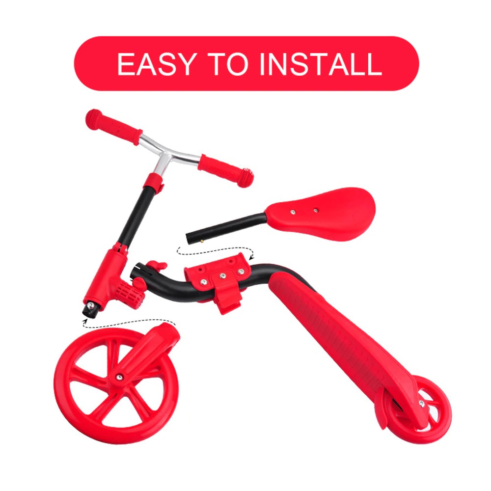 2-in-1 Scooter sledge for babies - Can be converted to balancing vehicles, scooters