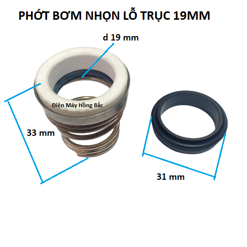 Phớt bơm nước lò xo nhọn trục 18mm đến 20mm