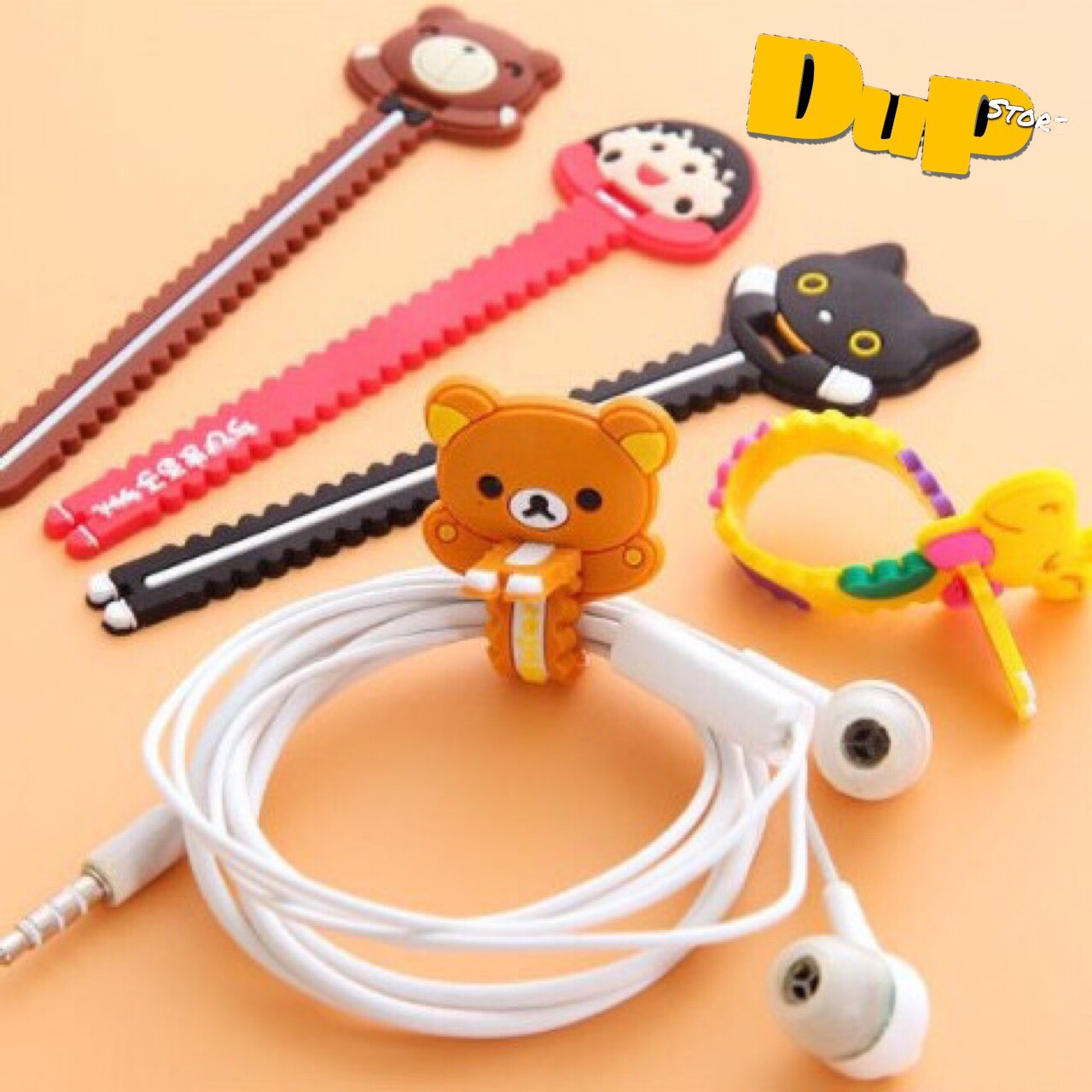 DÂY QUẤN TAI NGHE, CÁP SẠC HÌNH THÚ CUTE