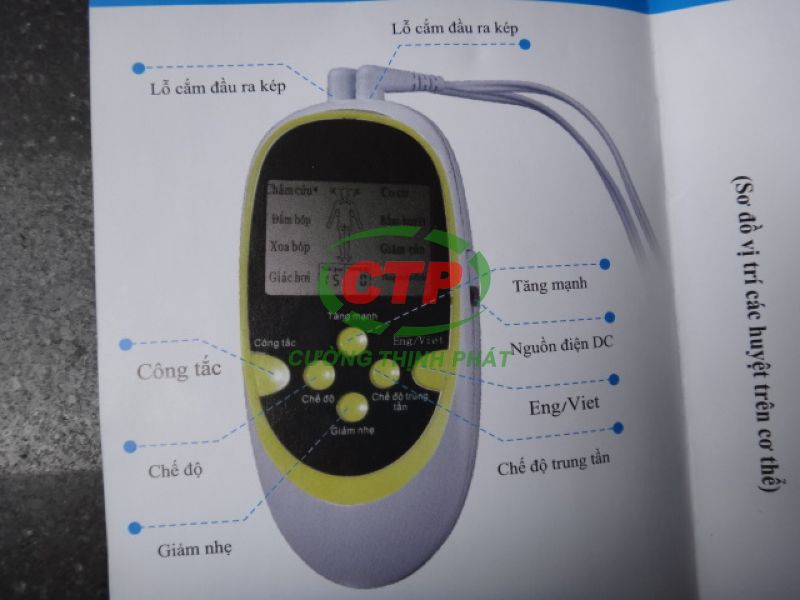 Máy Massage Trị Liệu Xung Điện Mát Xa 8 Miếng Dán