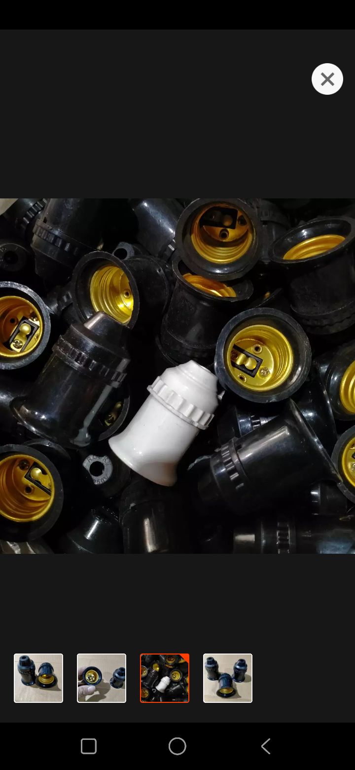 Bộ 2 Đui đèn E27 màu đen