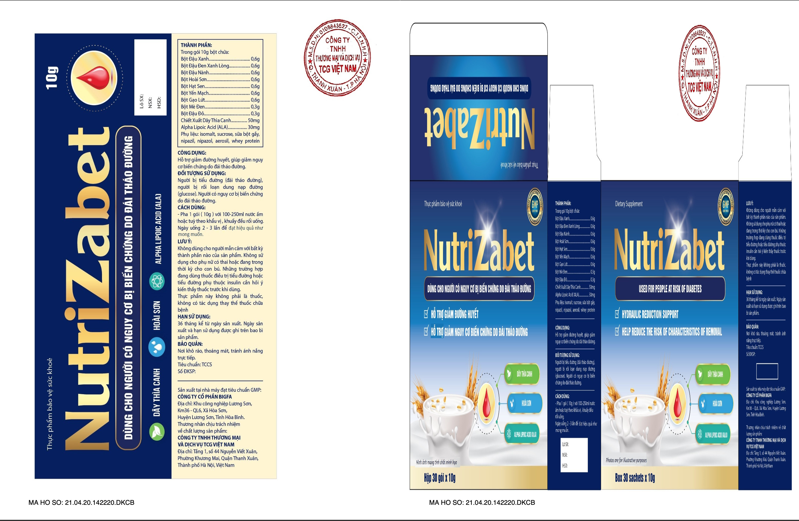 NutriZabet - Combo 3 Hộp 30 Gói