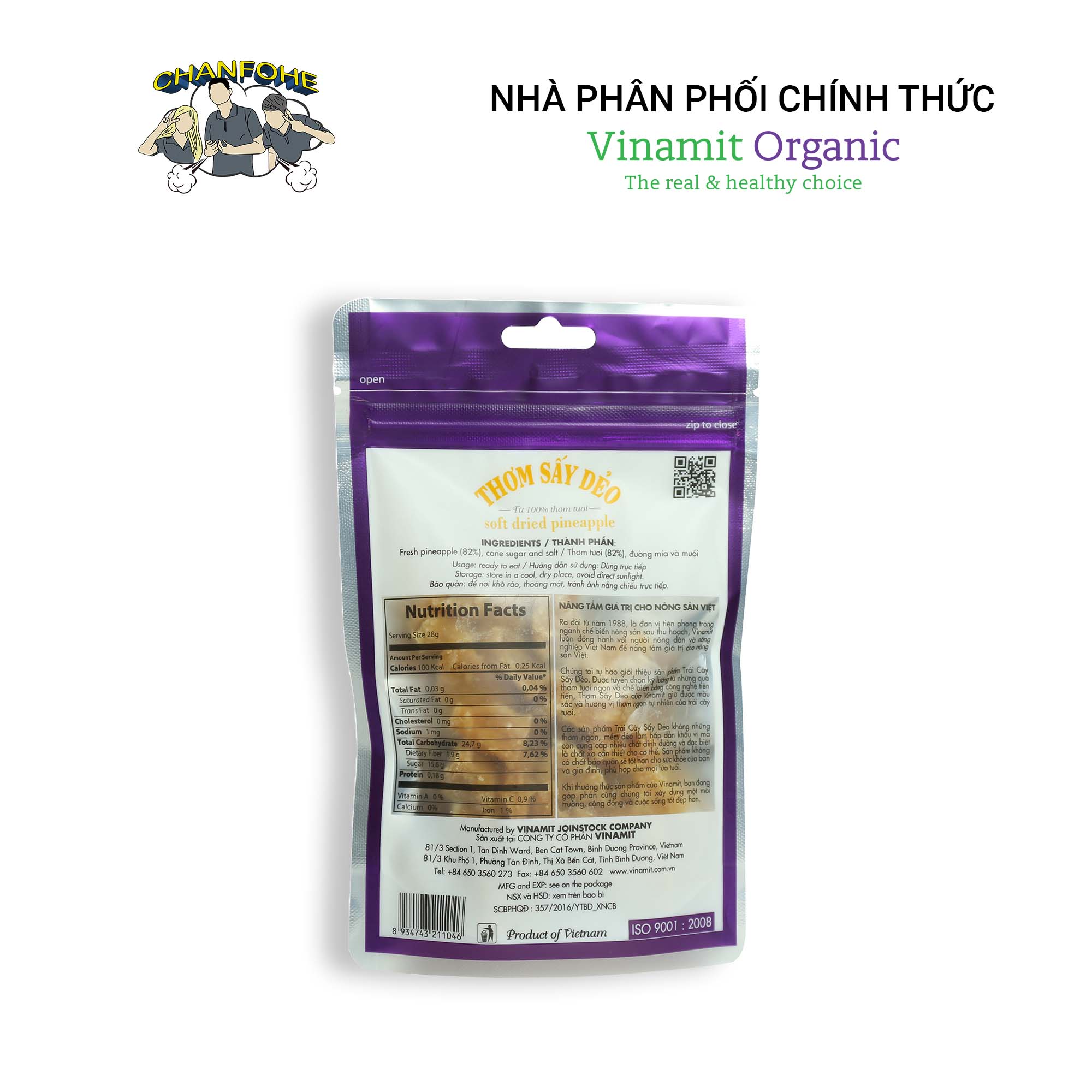 Thơm sấy dẻo VINAMIT 100G