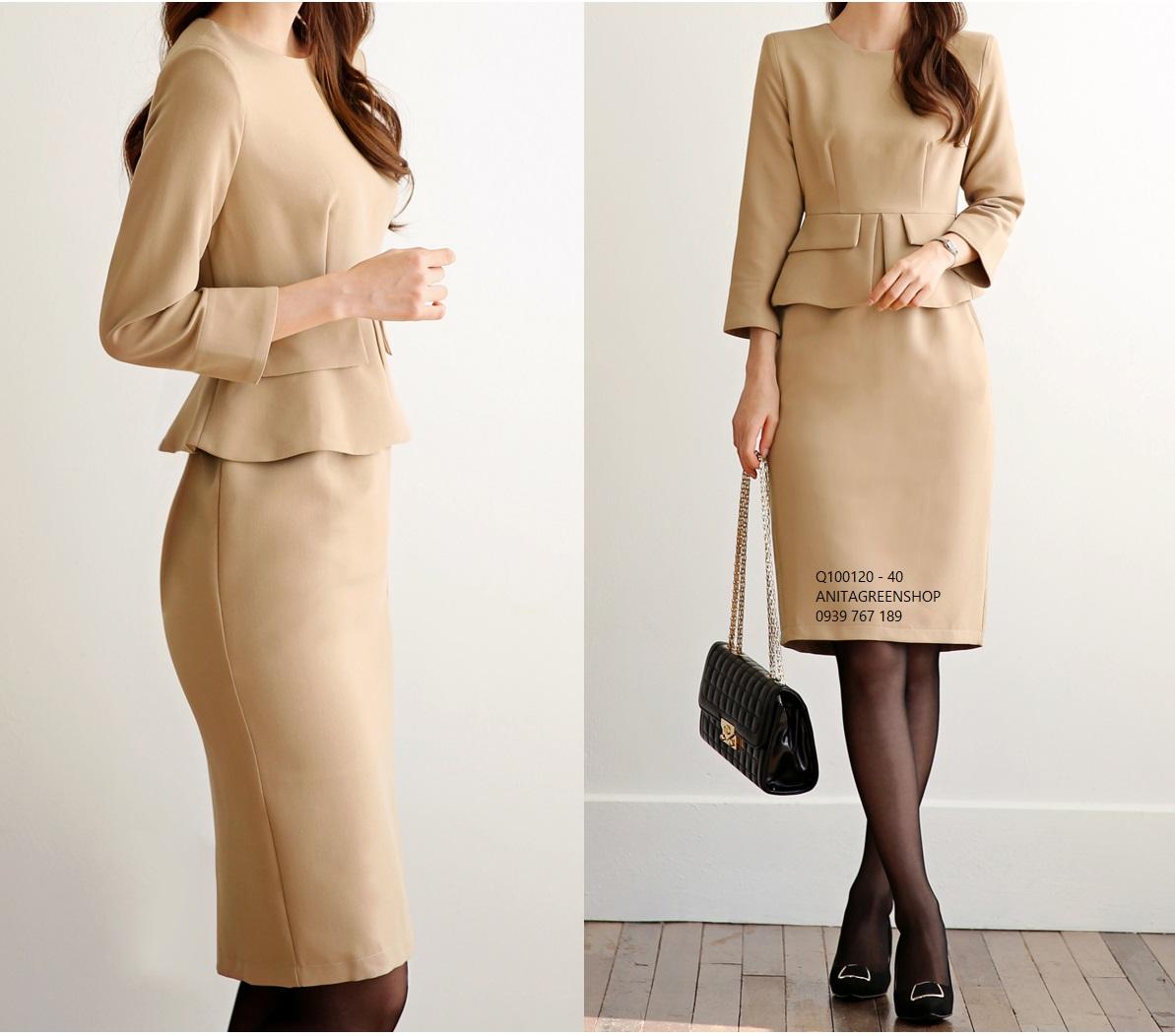 Q100120  ĐẦM CÔNG SỞ PEPLUM