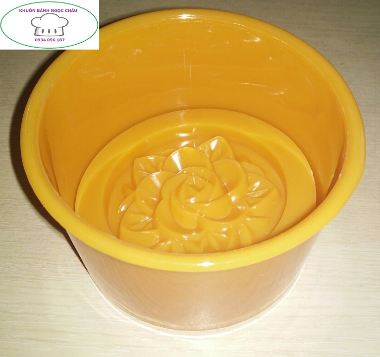 Khuôn nhấn xôi tròn 10cm Hoa hồng
