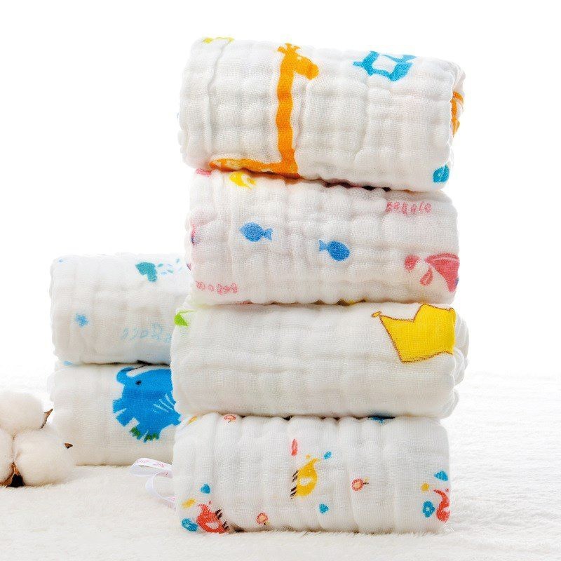 Set 5 Khăn Mặt Xô 6 Lớp Cho Bé
