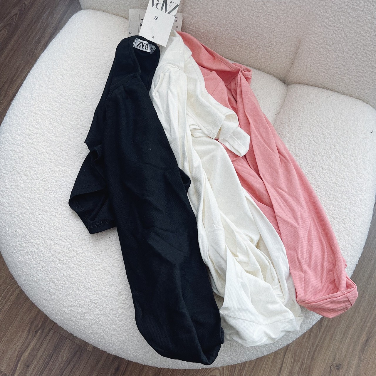 Áo Trễ Vai Zip Siêu Co Giãn, Chuẩn Form Lên Dáng Cho Chị Em