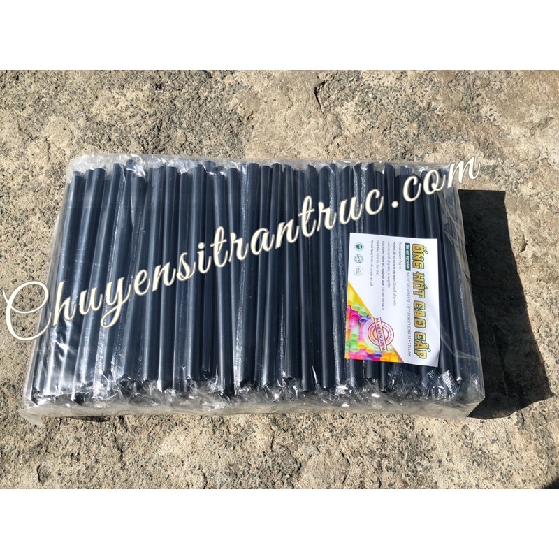 [5 MÀU - HÀNG SẴN] 500gram Ống Hút trân châu phi 12 có màng bọc (200 cái)
