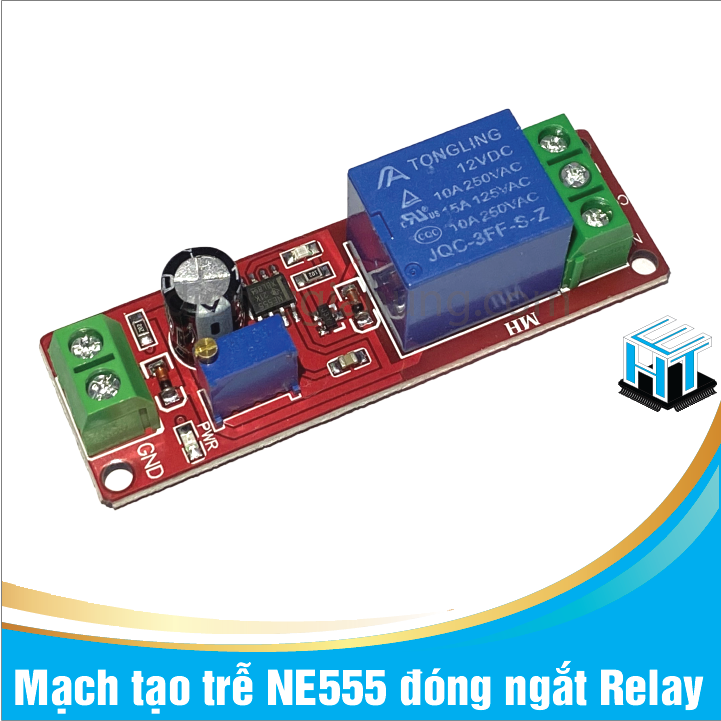 Mạch tạo trễ NE555 đóng ngắt Relay
