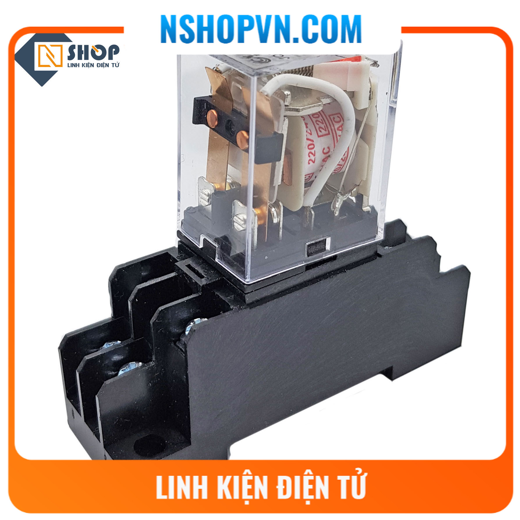 Relay trung gian HH62P 12VDC, 12VAC, 24VDC, 220VAC