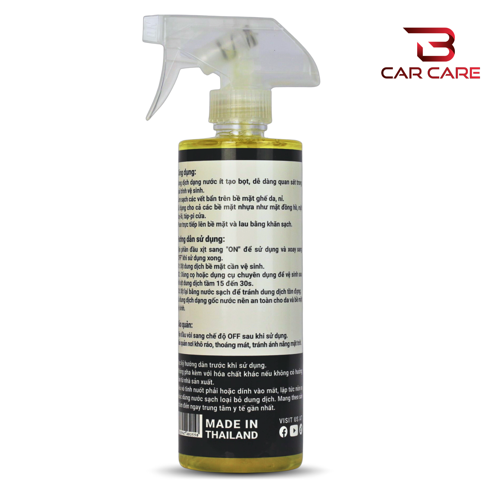 DUNG DỊCH VỆ SINH NỘI THẤT Ô TÔ (511ml) ✅
