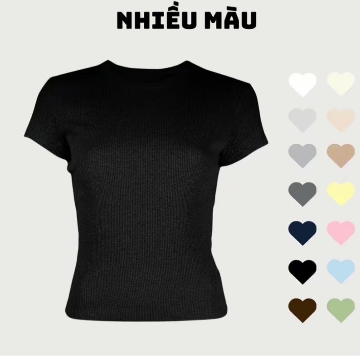 [ Siêu rẻ + hình thật] Áo thun trơn form ÔM babytee đủ màu basic chất liệu thun con giãn 4 chiều fit dáng siêu đẹp