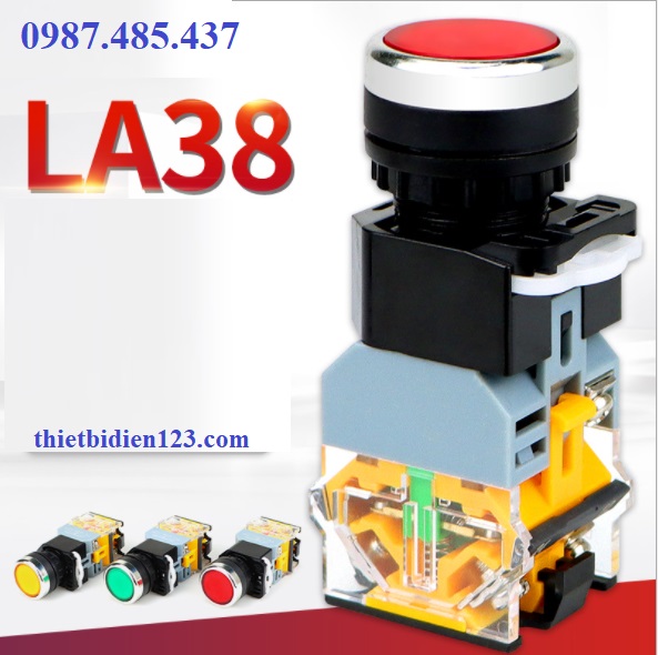 Combo of 10 Push Buttons with Light La38-11D 220V Phi 22mm