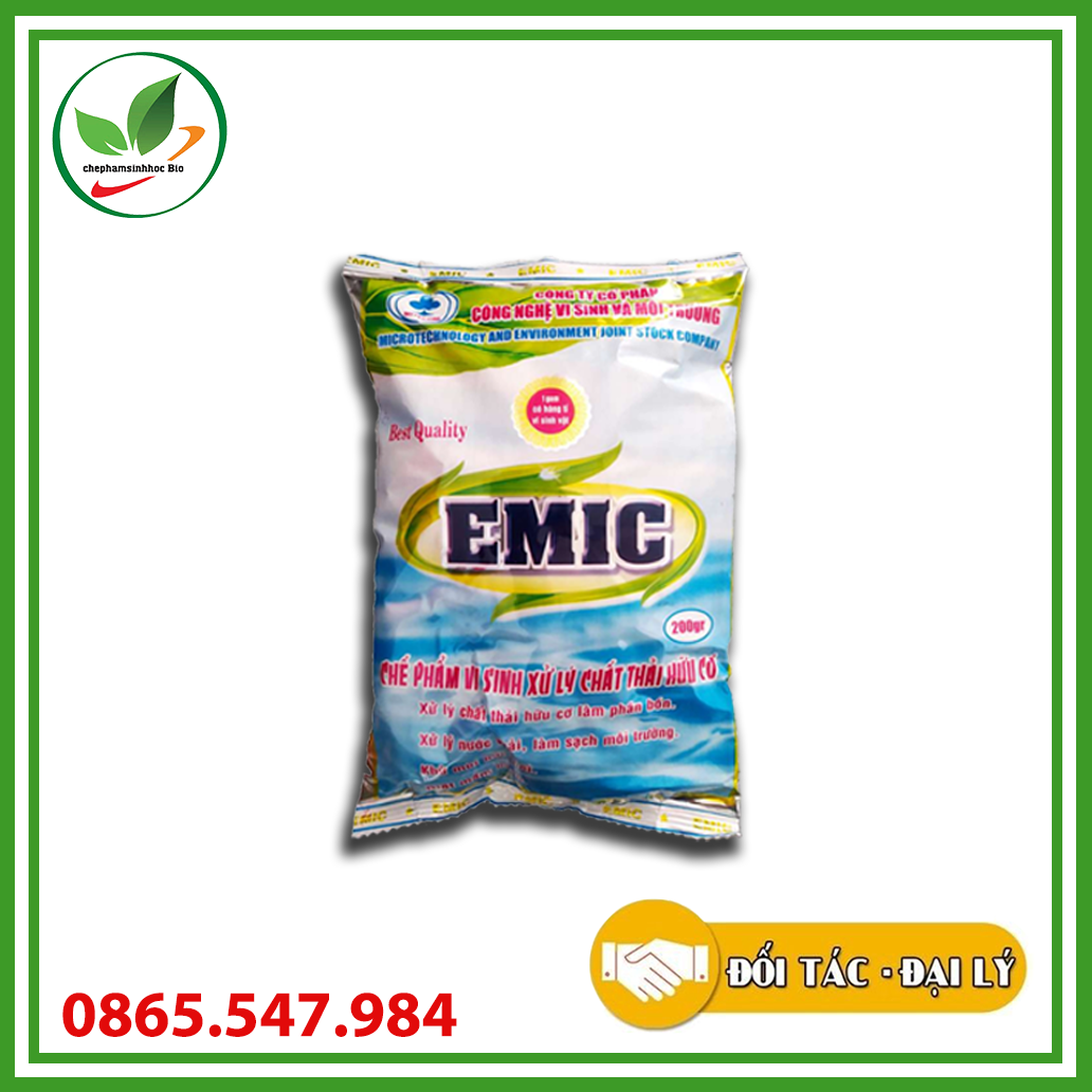 Chế phẩm sinh học Emic. Ủ rác thải nhà bếp. ủ phân cá. Gói 200gr