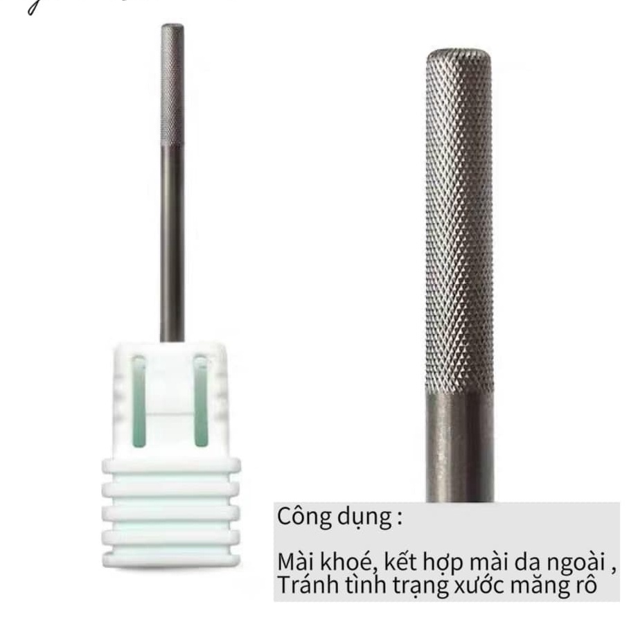 Đầu mài khóe kết hợp mài da, đầu mài khóe móng úp, đầu mài da