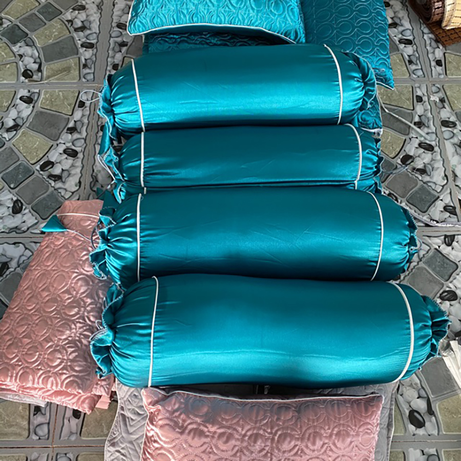 Gối ôm, gối kê chân nhiều màu spa chất lụa cao cấp dài 70cm