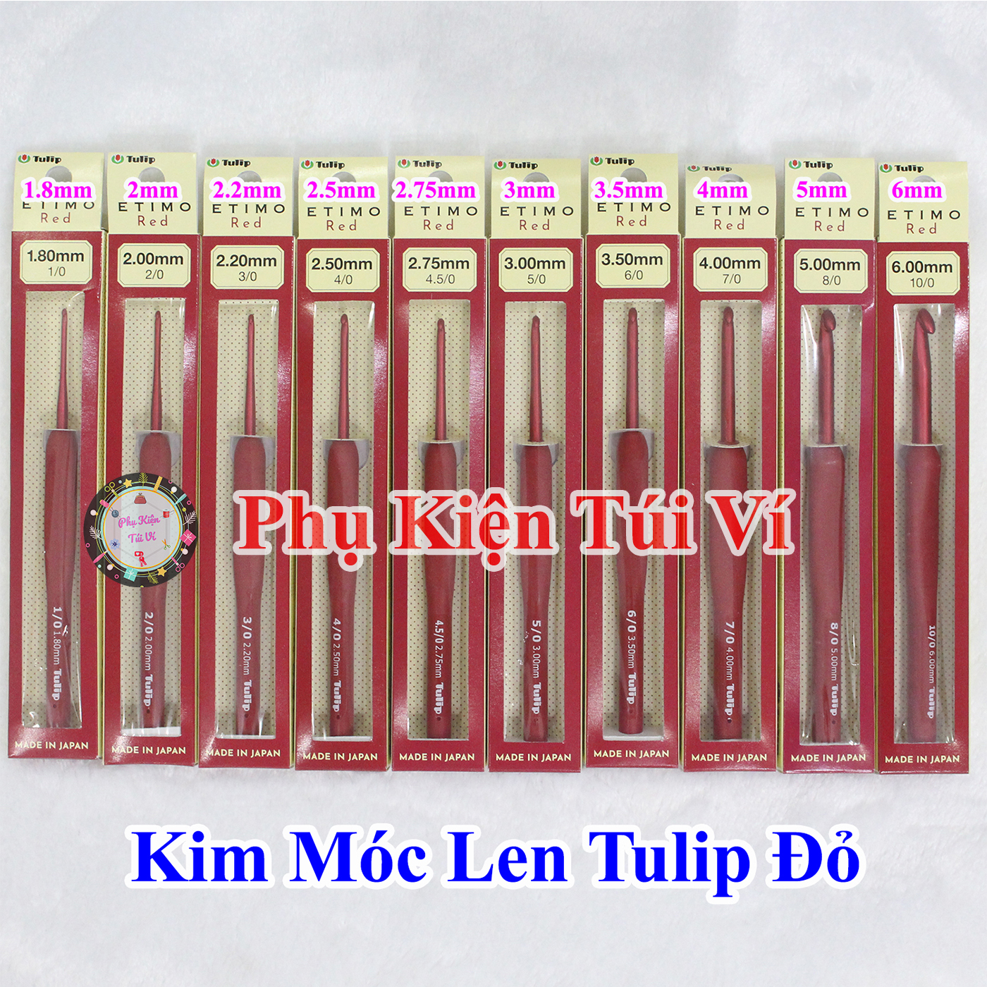 Kim móc len tulip đỏ / tulip red lẻ size