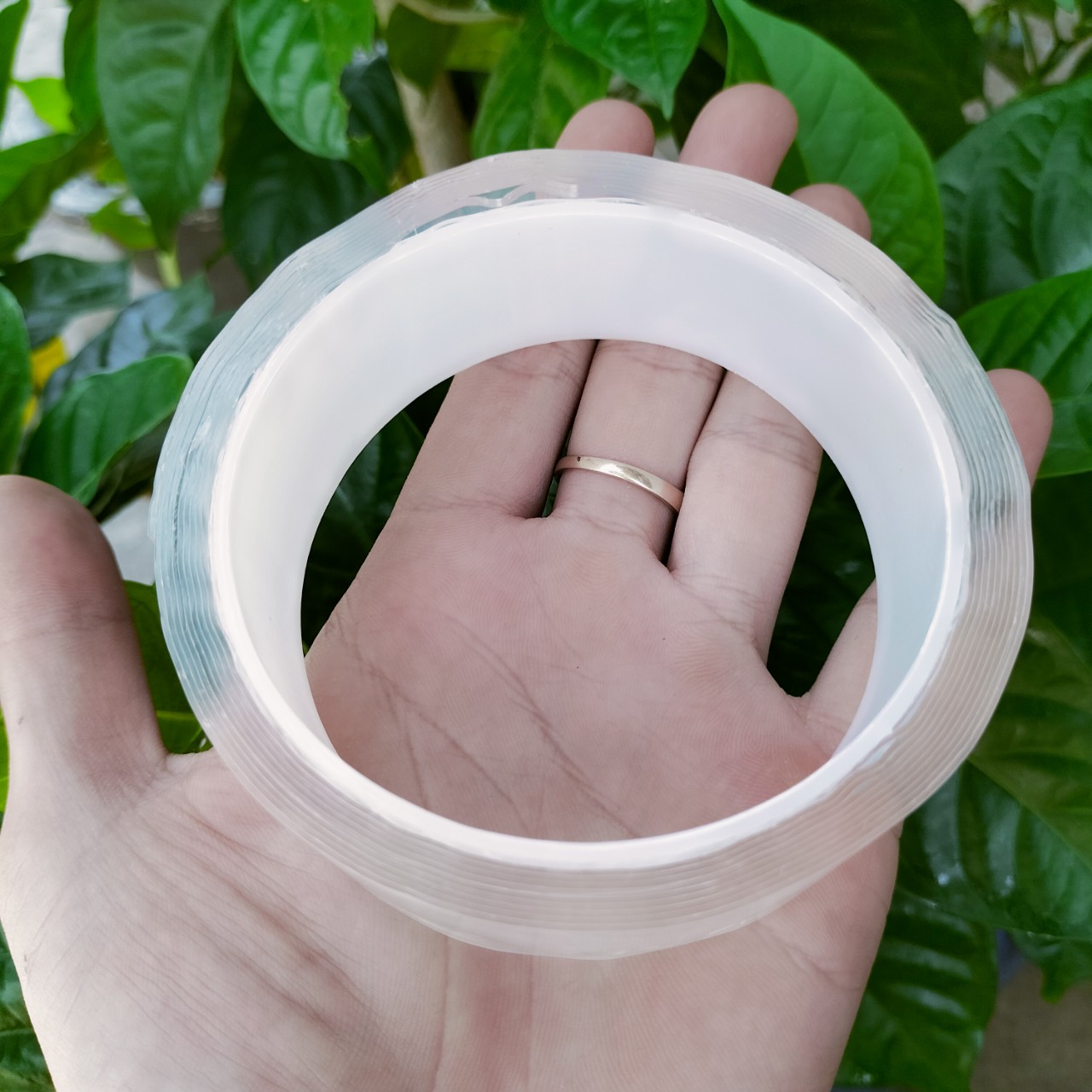 Hcm cuộn keo 2 mặt silicon siêu dính trong suốt rông dán trên mọi bề mặt - băng keo nano đa năng