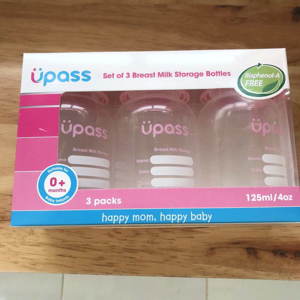 Bộ 3 Bình Trữ Sữa Upass UP0030N 125ml