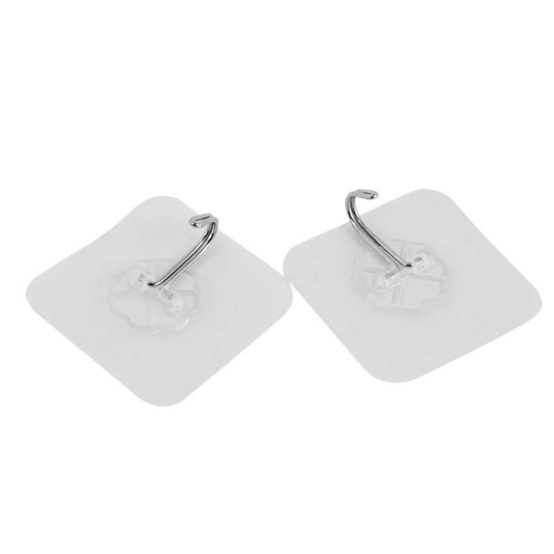 Strong Transparent Suction Cup Sucker Wall Hooks Hanger for Kitchen Bathroom Home (2)