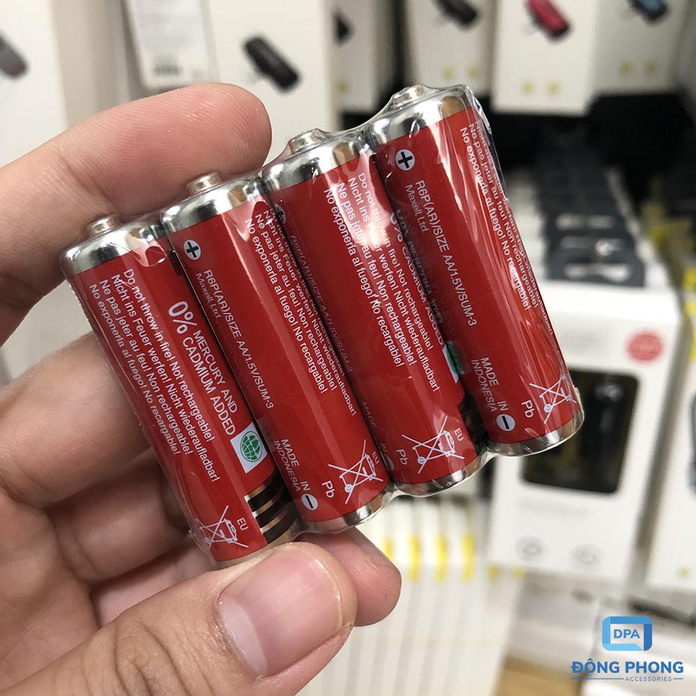 Vỉ 4 Viên Pin Tiểu Maxell AA Chính Hãng