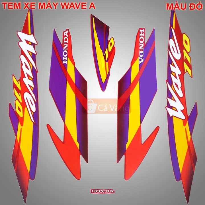 [HCM]Tem xe máy Wave a 110 LOẠI TỐT TEM XỊN - màu ĐỎ CỜ ĐỎ ĐÔ