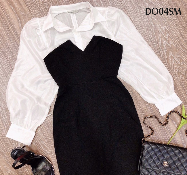 Đầm Cổ Sơ Mi Dài Tay, Đầm Dáng Ôm - MS: D03SM