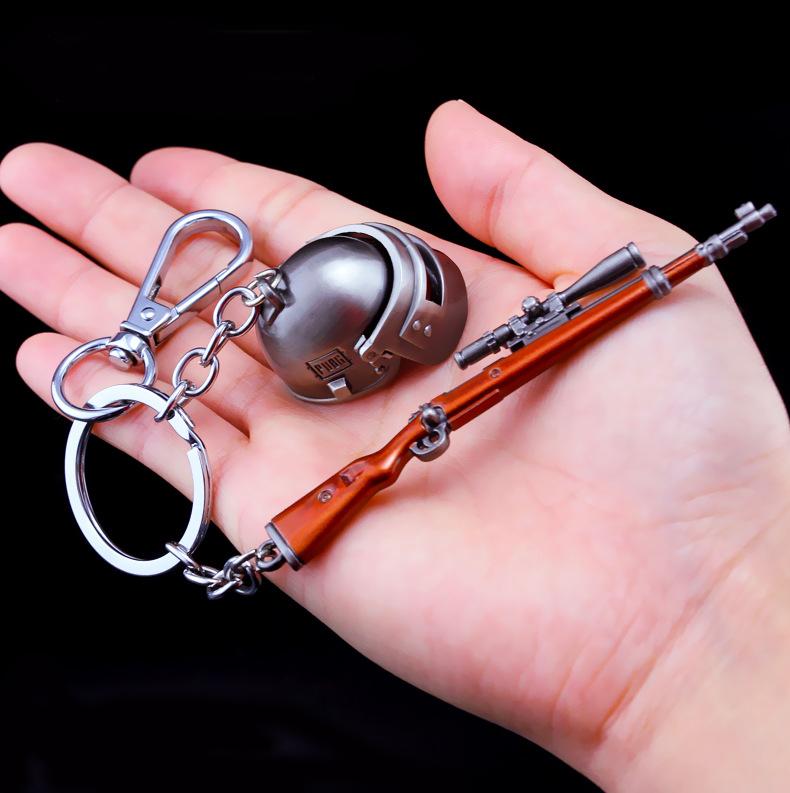 Bộ Móc Khóa Mũ 3 Và Kar98 Game PUBG