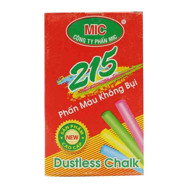 Combo 5 hộp Phấn màu/phấn trắng không bụi Mic ( 10 viên 1 hộp )