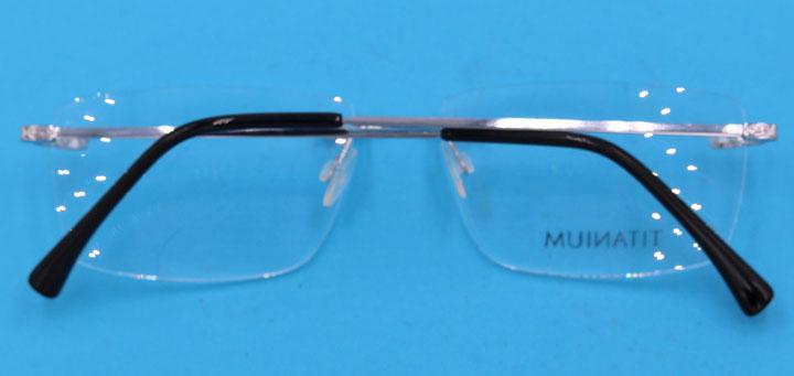 Eyeglass frames myopia borderless ti-tan silver, eye glasses, eye business