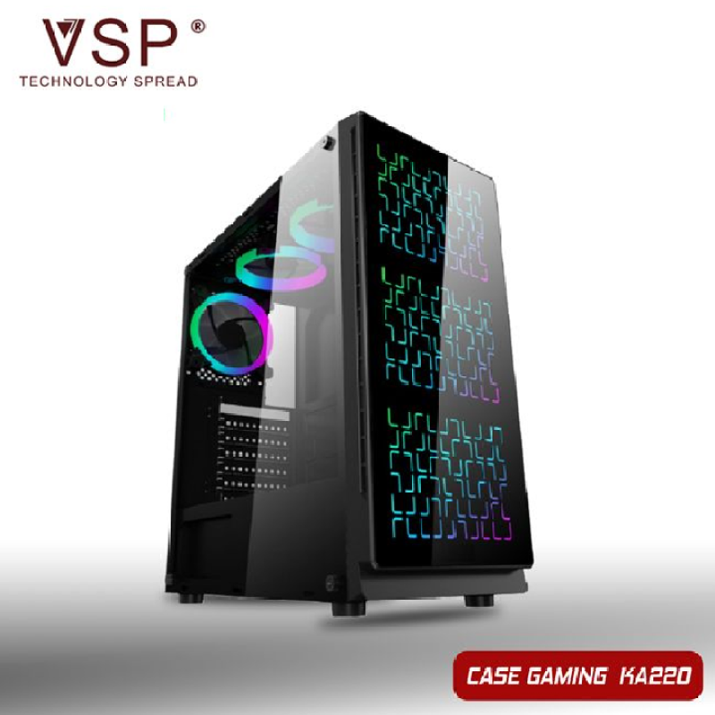 Bảng giá [HCM]Thùng Máy Tính Case VSP Gaming KA-220 Kính Cường Lực (Chưa Bao Gồm Fan) Phong Vũ