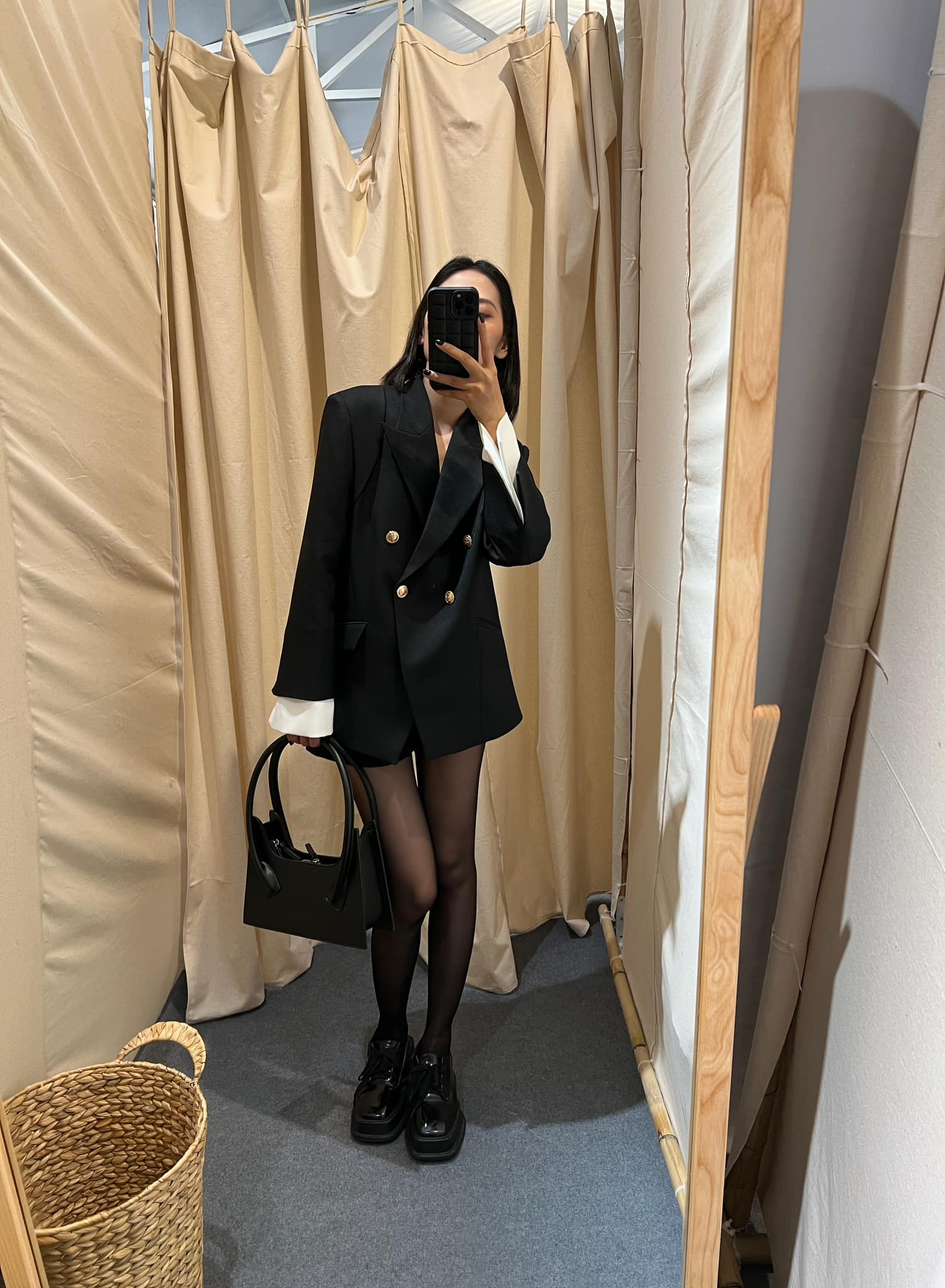 Áo blazer oversize thời thượng - ESTHER STUDIOS Sophia Blazer - Black