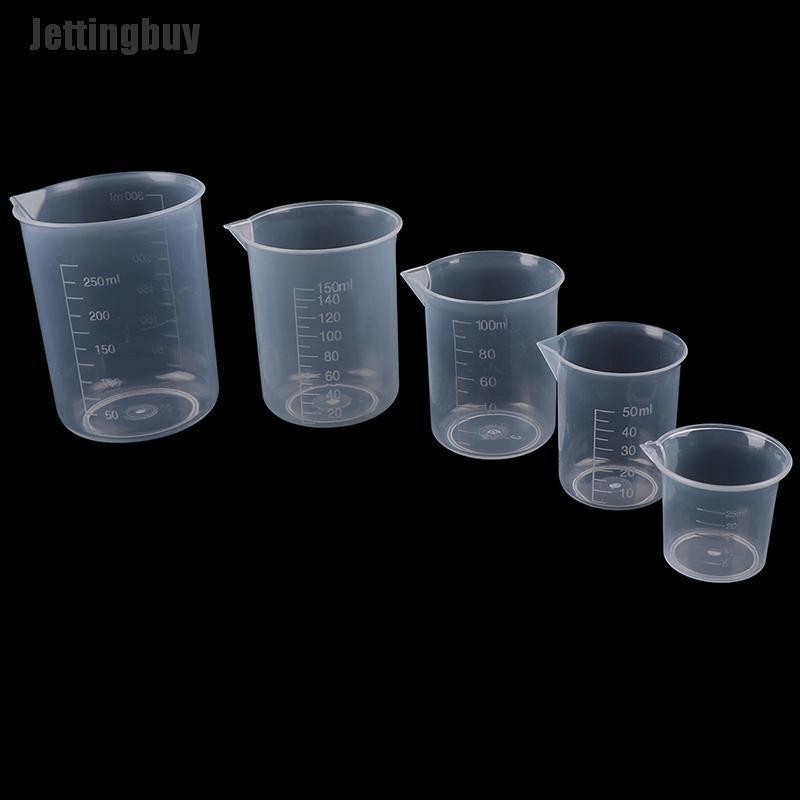 Jettingbuy 2 Cốc Đo Thể Tích Bằng Nhựa Trong Suốt Cho Phòng Thí Nghiệm Nhà Bếp Cốc Đo Lường